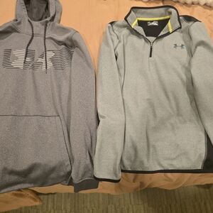 Under Armour Men's Gray and Black Hoodies
